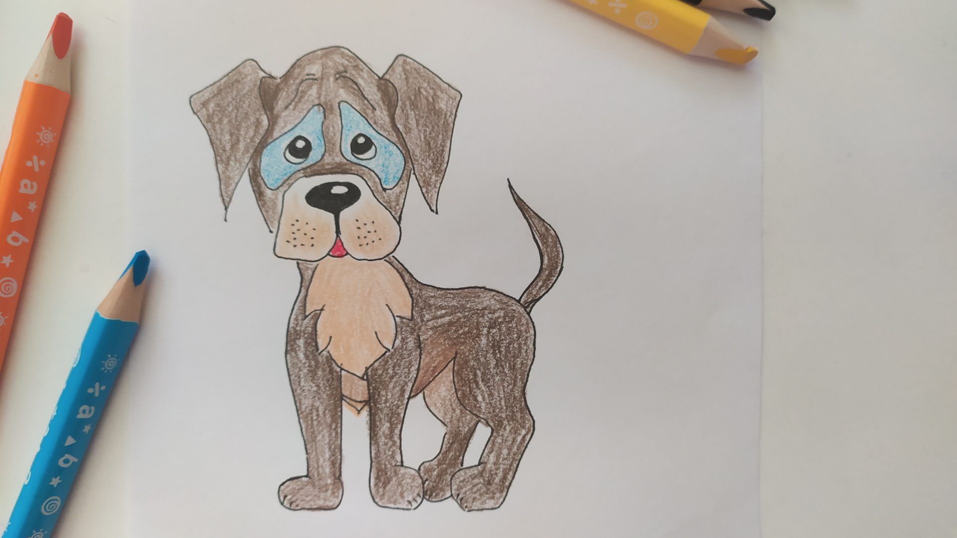 How to draw a dog with sad eyes 🐶 a simple step-by-step ...