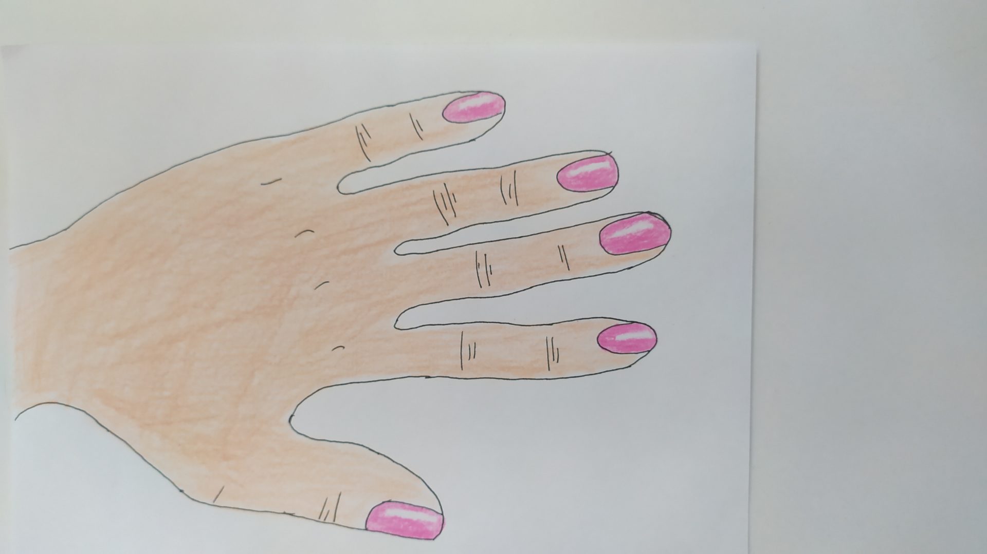 2 closed hands drawing